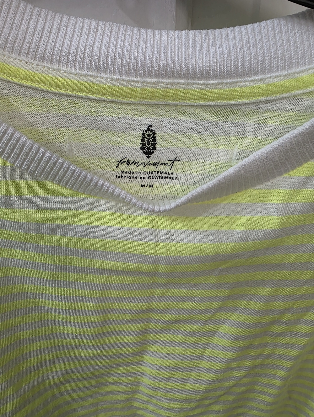 Free People Movement Stripe Tackle T-Shirt Boxy Tee Womens Medium Oversized - Picture 6 of 6
